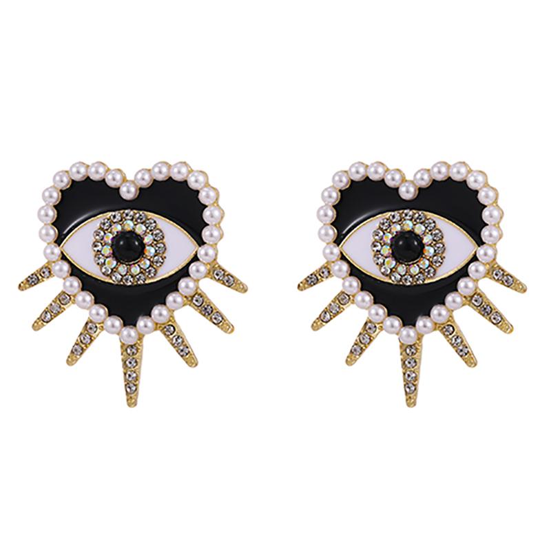 

ZHINI New Fashion Imitation Pearls Stud Earrings for Women Boho Ethnic Vintage Gold Color Earring Statement Earring Jewelry 2021