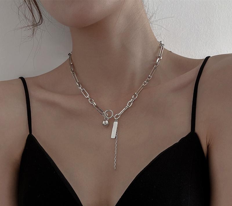 

Chokers Timeless Wonder Glam Geo Ball Charm Chains Necklace Women Jewelry Punk Ins Trendy Boho Designer Party Goth Gift Set Mix 2281