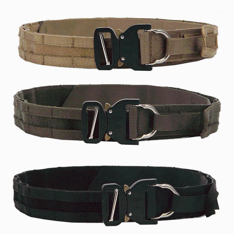 

Tactical Assault Belt Army Duty Molle Belt Adjustable Combat Hunting Clmibing Training Quick Release Belts1, Army green