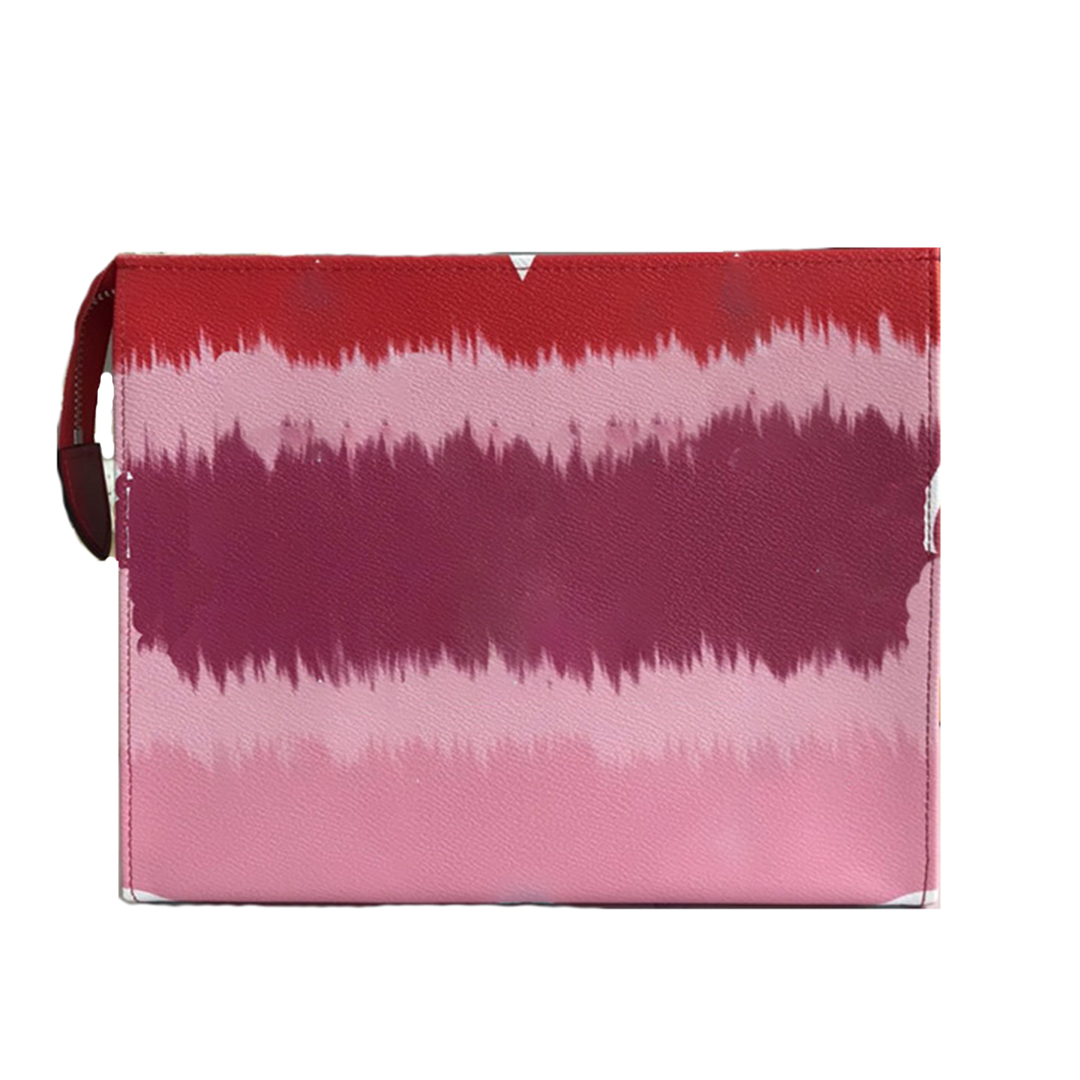 

Fashion storage purses multi-function luxury bags Zipper wallet brown letter flower Genuine Leather purse women wallets Cosmetic bag Handbags phone bag, Pink