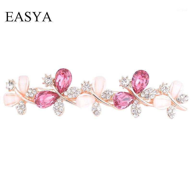 

Hair Clips & Barrettes EASYA 3 Colors Fashion Shiny Butterfly Hairwear Women's Design Crystal Rhinestone Hairpins Jewelry1