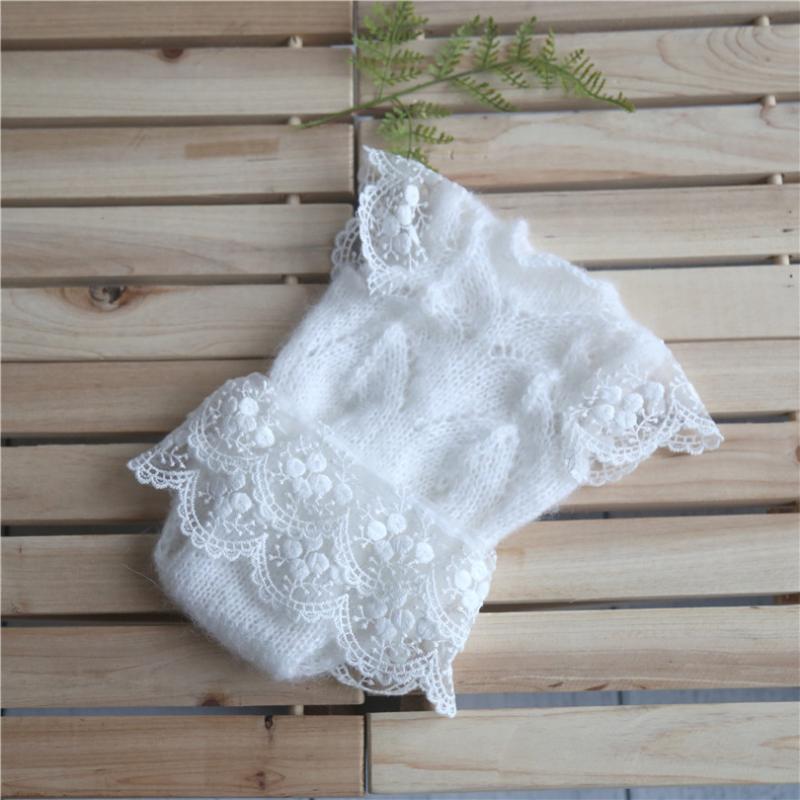 

Newborn Baby Gril Clothes Knitted Mohair Lace Outfit Photography Props Hand Crochet Colorful Romper Full Set Photo Props, As photo