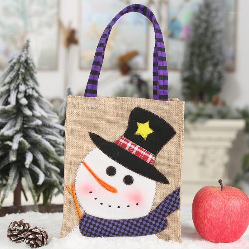 

Christmas Gift Candy Bags Santa Claus Snowman Storage Bag Xmas Party Decoration New Year Decorations1
