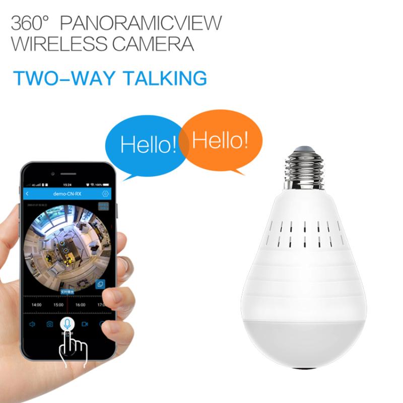 

Panoramic Bulb Light Camera 960P Full HD 2mp 360 Degree Fisheye Wi-fi Wireless LED Light Lamp IP P2P E27 Dome Security Cam