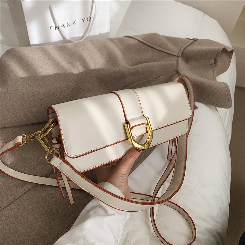 

Fashion Wide Strap Baguette Shoulder Bags For Women Unique Design Tassel High Quality PU Leather Girl Crossbody Bags Spring 2021, Black