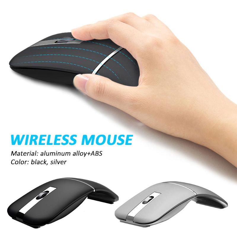 

Ultra Thin Optical Home Office Bluetooth 2.4GHz Wireless Mouse Portable Foldable Arc Ergonomic Rechargeable Laptop PC Dual Modes