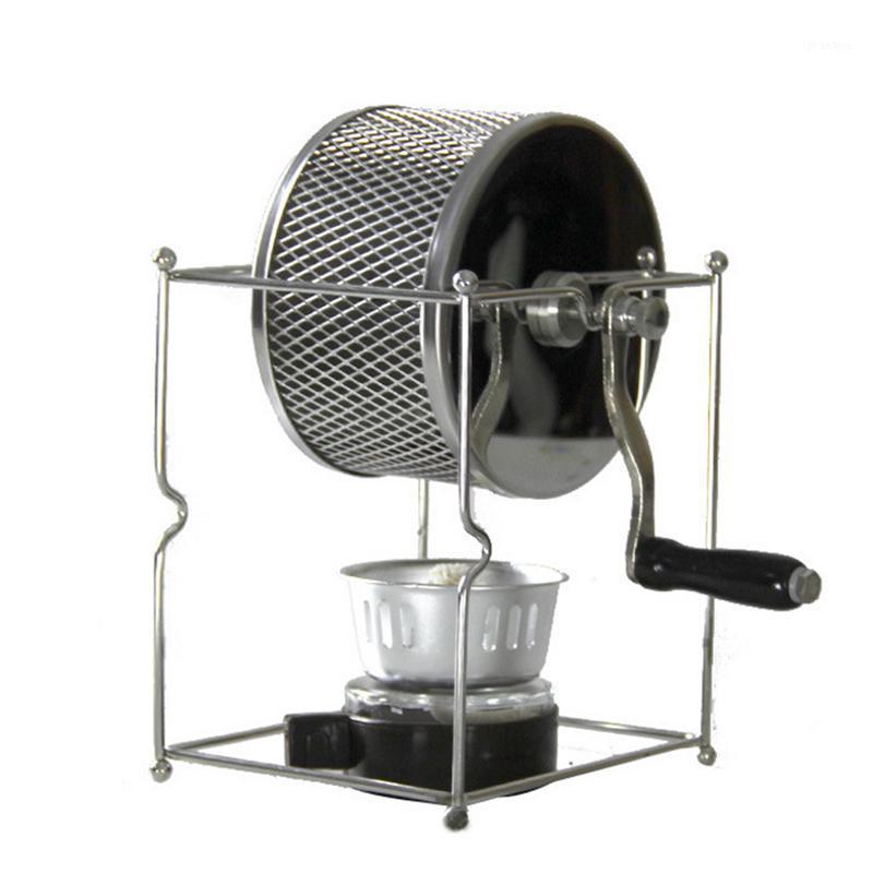 

Stainless Steel Coffee Roaster Manual Hand-Operated Rotary Gas Alcohol Stove Bean Baking Maker Espresso Machine1