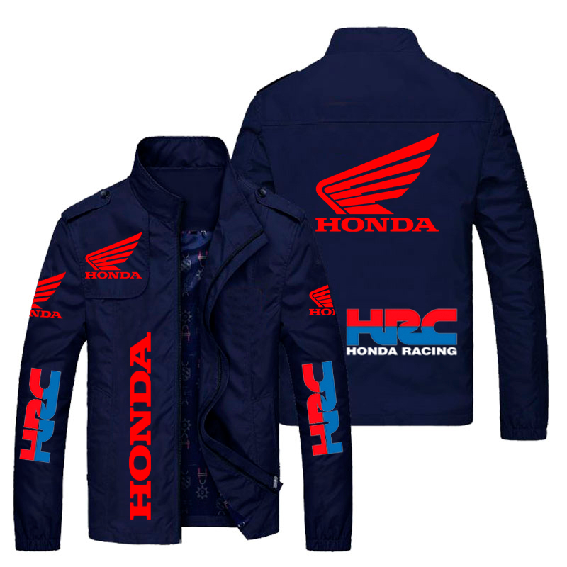 

Honda Men's Jacket 2021 Autumn Winter New Red Wing Hrc Racing Print Outdoor Motorcycle Bike Men Clothing Coa, No logo