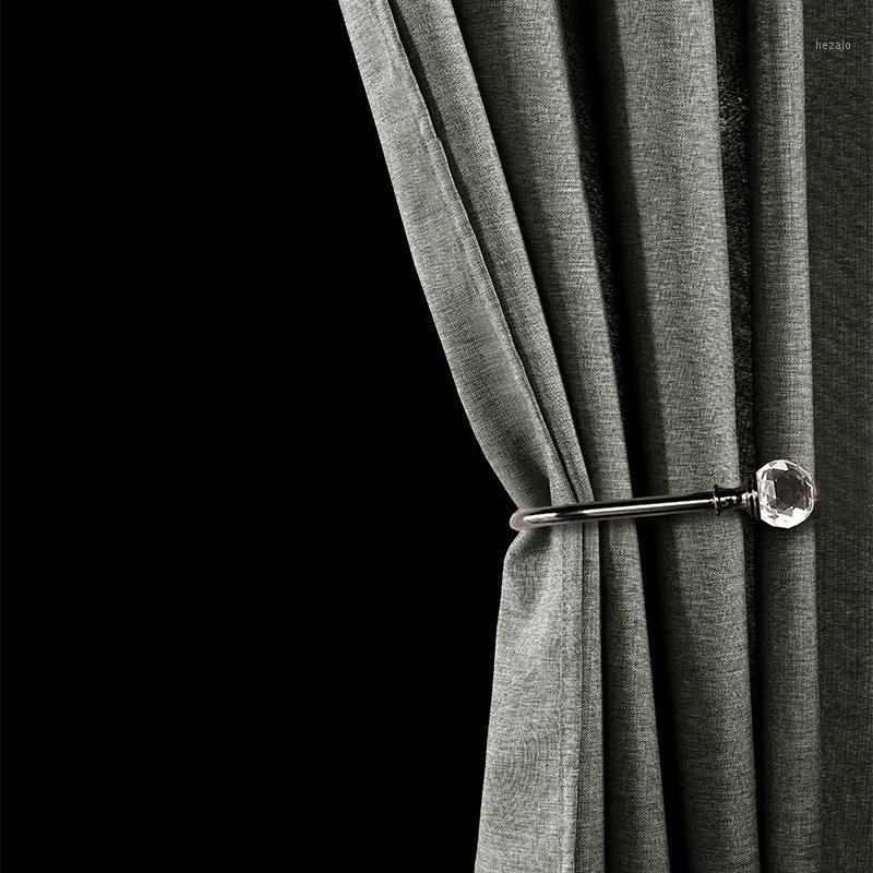 

GURET Shower Curtain Thickened Imitation Linen Waterproof Solid Color Bathroom Curtain Bathroom Bathtub Accessories1