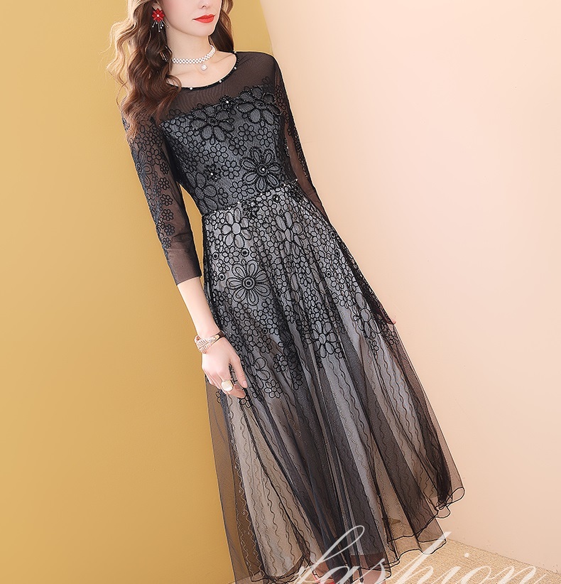 long sleeve event dress