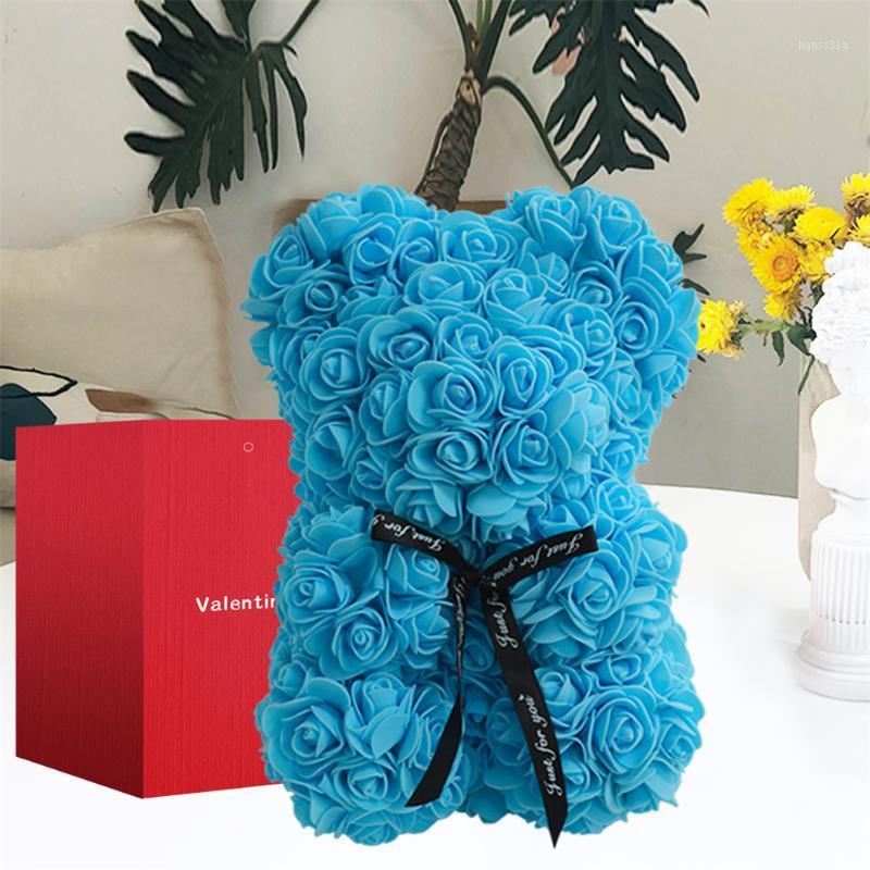 

Rose Bear Rose Teddy Bear and Necklace Card Gift Box Set for Anniversary Birthdays Bridal Showers Mother's Day K8881