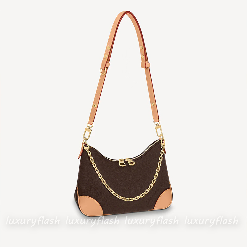 

Women Designers Shouler Bags Vintage Luxurys Crossbody Bag Croissant Cowhide Trim High Quality Ladies Handbags Brown Purses Correct Pattern, Box(not sold separately)