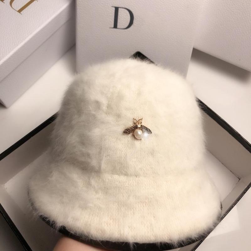 

New Winter Hair Women's Basin Hat Simple And Versatile Japanese Fisherman's Hat Fashion Outdoor Travel Warm Sun, White