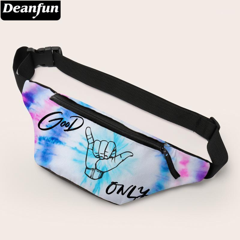 

Deanfun Personality Waist Bags Colorful Printing Fanny Pack Travel Bum Bag Gift 180171, Sky blue