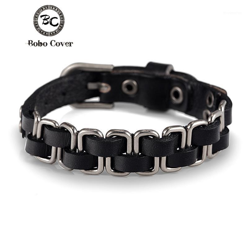 

Bobo Cover 2020 Fashion Handmade Leather Bracelets For Men Women Punk Men Cool Chain Bracelet Charm Friendship Gifts1