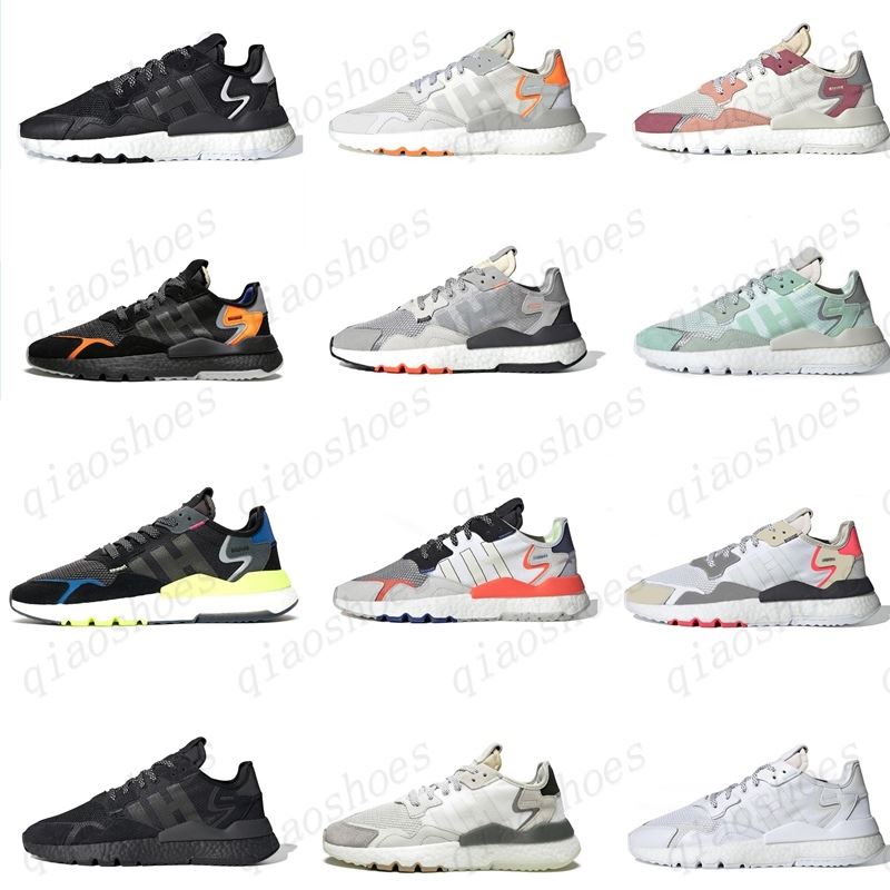 

2021 nite jogger 3m reflective men women running shoes triple black white green top quality mens trainers sports sneakers Size 36-45