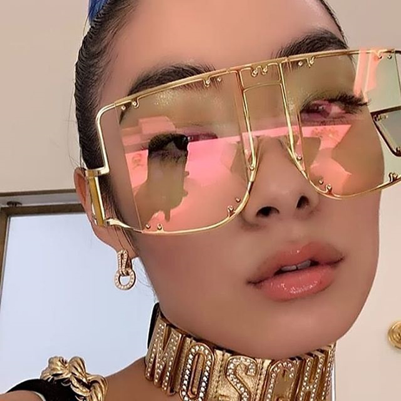 

Fashion Rihanna Sun Glasses Oversized Women2020 Men Vintage Sunglasses Luxury Retro Square Mens Sunglass