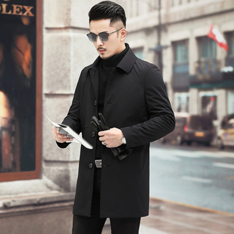 

2021 New Fashion Winter Dress Male Clothes Blazers Slim Fit Business and Men's Clothing 75ZU, Black