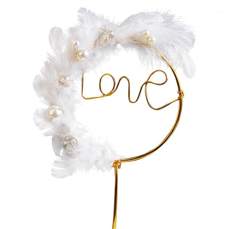 

Feather Cake Topper Happy Birthday Cake Topper Wedding Plugin Birthday Supplies Anniversary Party Decoration1