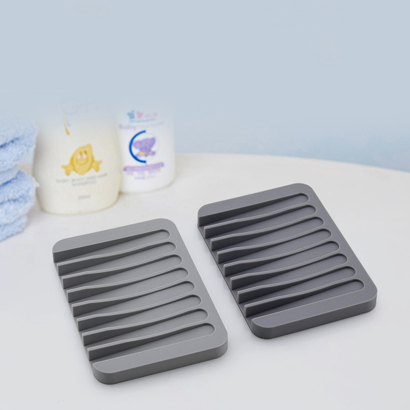 

Non-slip Silicone Soap Holder Flexible Soap Dish Plate Holder Tray Soapbox Container Storage Bathroom Kitchen Accessories VT1850, Multi