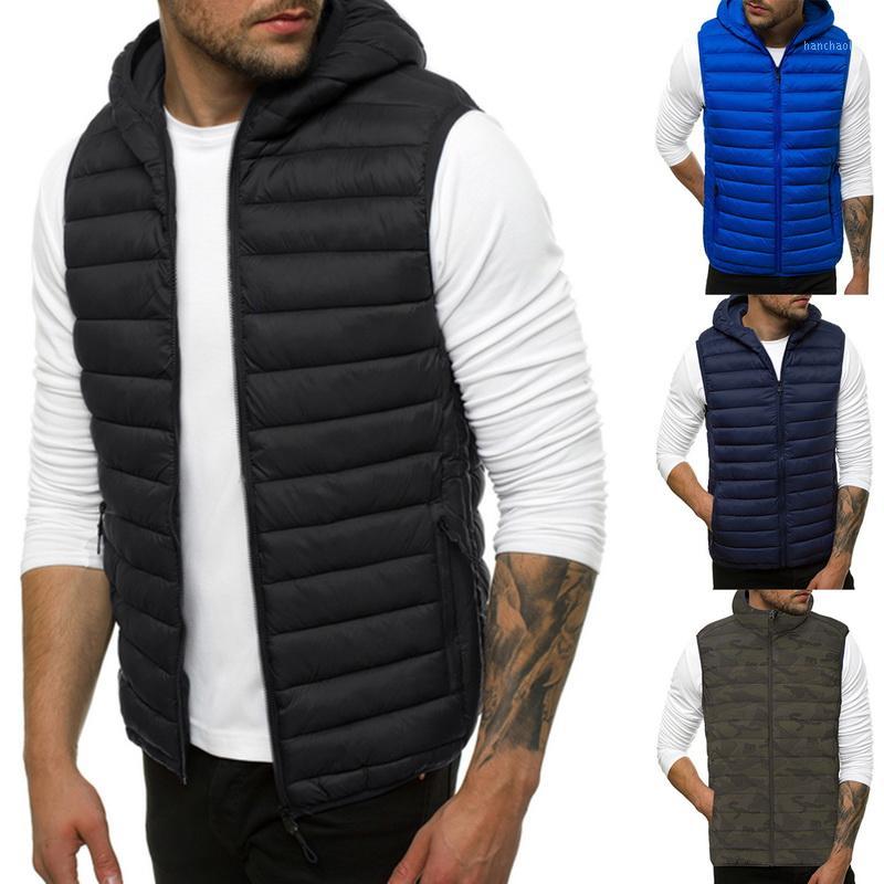 

Mens Fashion Jacket Sleeveless Vest Winter Fashion Casual Slim Coats Brand Clothing Cotton-Padded Men' Vest Men Waistcoat1, Navy blue
