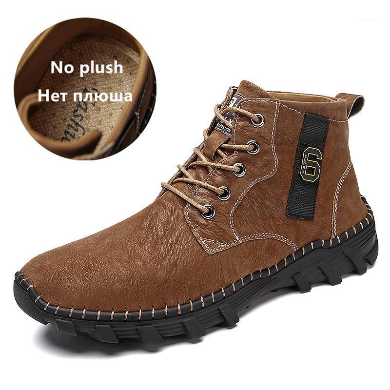 

Fashion Outdoor 2020 New Winter New Men Ankle Boots Motorcycle Classic Snow Boot Autumn Men Casual Working Boots Size 39-481, Brown