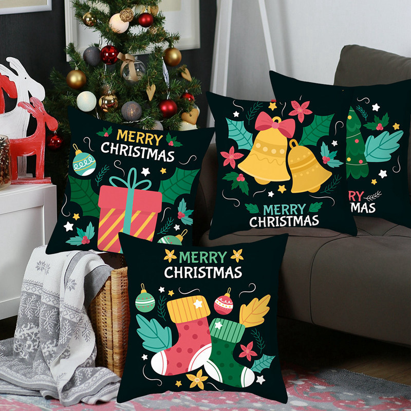 

Merry Cushion Cover Ornament Cristmas Tree Santa Claus Deco Noel 2020 Christmas Decor For Home Xmas Gift New Year 2021