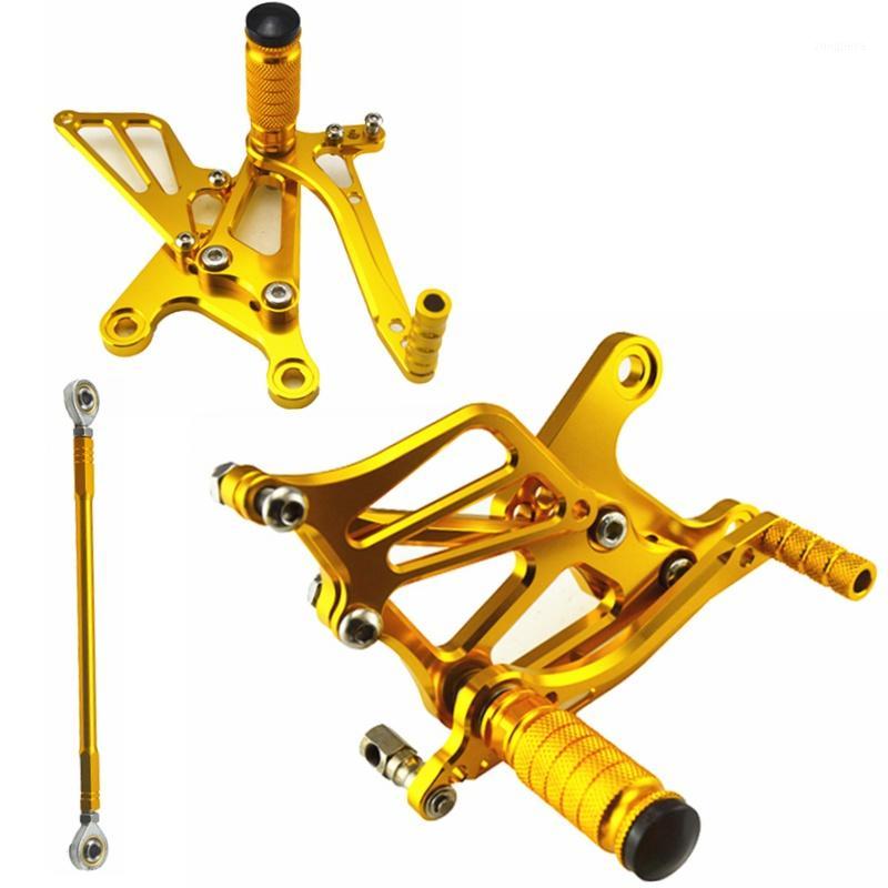 

CNC Adjustable Footrest Rearsets Foot Pegs Kit For CBR 1000RR 2004-2007 Aluminum Motorcycle Pedals Foot Rests silvery/blackGold1