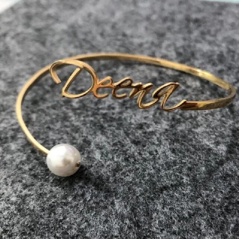 

Lateefah Fashion Custom Pearl Bracelet Zinc Alloy Adjustable Bracelet For Woman Girl Charm Jewelry Accessories