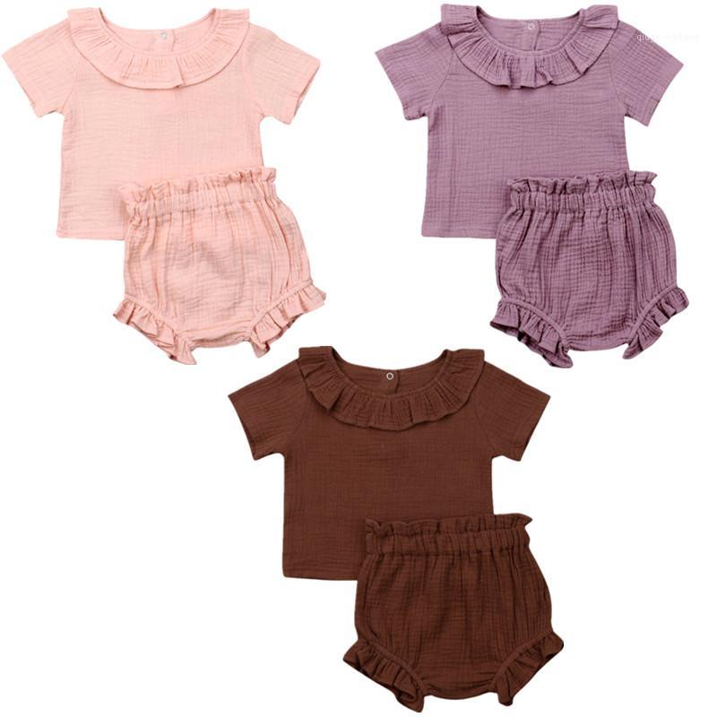 

T oddler Baby Girls Summer Clothing Sets Cotton Sleeveless Shorts Tops PP Pants Outfits 0-24M1