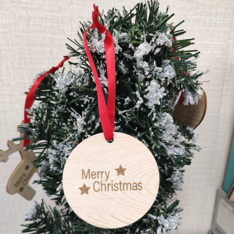 

20pcs Wooden Round Baubles Tags " MERRY CHRISTMAS "Christmas Trees Balls Decorations Art Craft Ornaments Christmas DIY Craft Toys