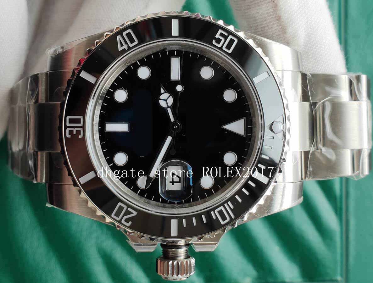 

Top Vintage V2 Mens 40mm BP factory 116610 116613 Sapphire Watch Black green Ceramic Bezel Dive Men Sport Wristwatches