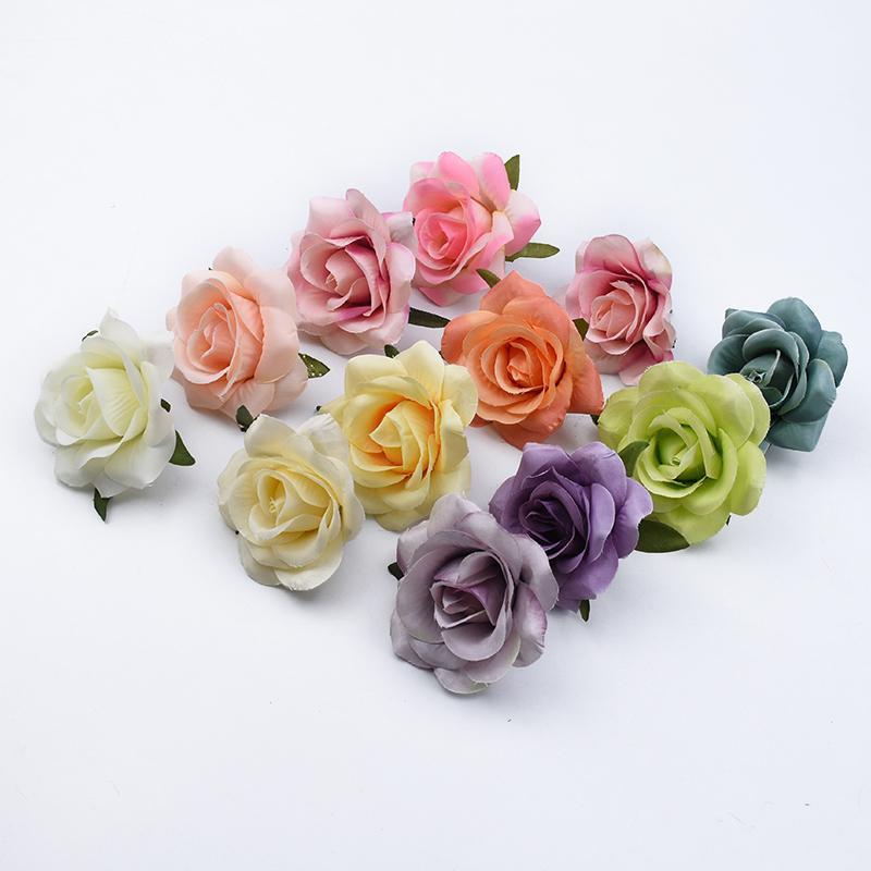 

50/100 Pieces Wedding Roses decorative flowers artificial plants christmas decorations for home scrapbooking bridal accessories1