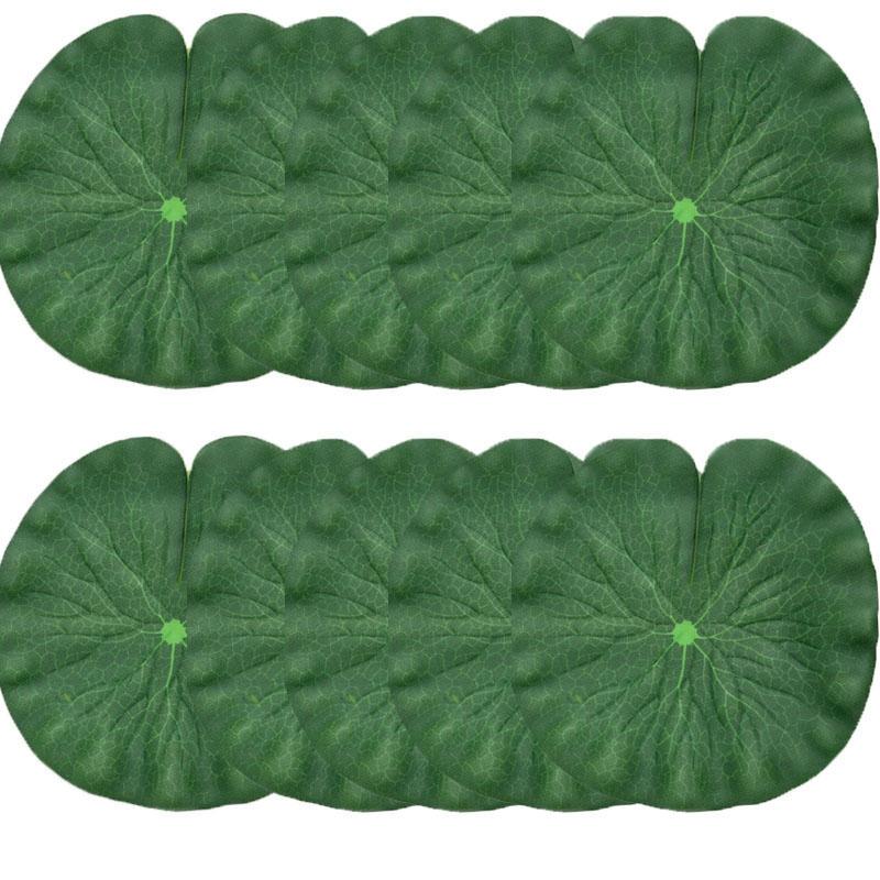 

HOT SALE 20CM Artificial Floating Foam Lotus Leaves Fake Foliage Pond Decoration Pack of 10, Green