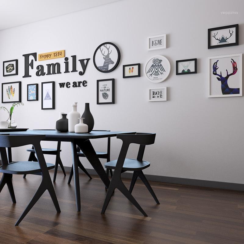 

Big Family Photo Frame Set Cadre Photo Wooden Picture Frame Wall Decoration Vintage Picture Frames Porta Retrato Decoration Home1