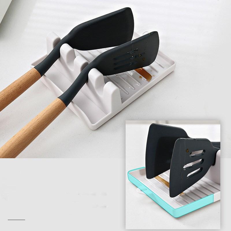 

Kitchen Storage & Organization Plastic Spoon Rest Organizer For Fork Spatula Rack Holder Stand Tableware Pot Lid