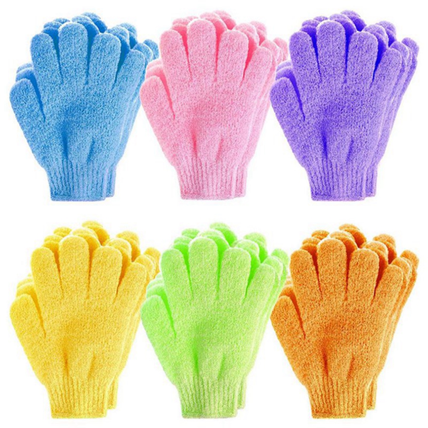 

Bath Exfoliating Gloves Double Sided Body Scrubber Glove Body Spa Massage Dead Skin Remover Bath Gloves HHA1610