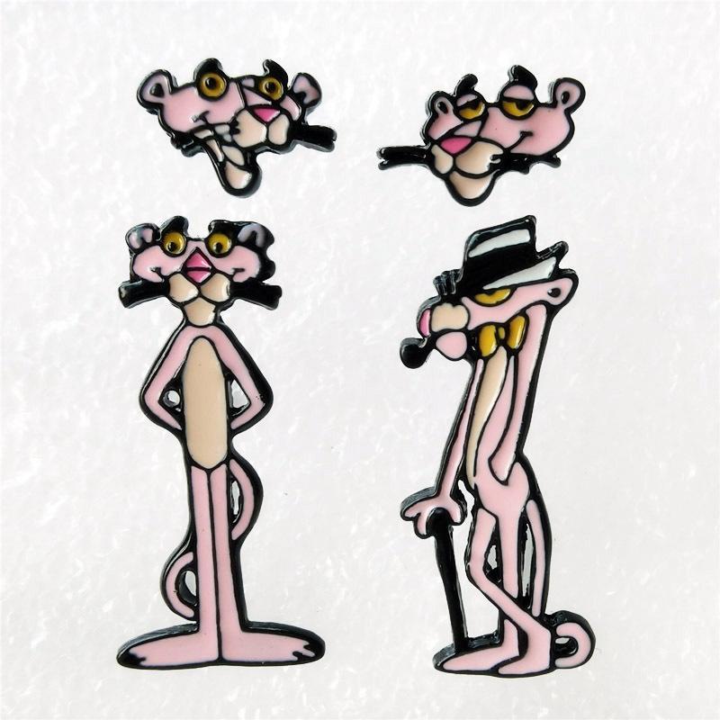 

COSANER Pink panther Fashion Anime Cartoon Earring Stud Earrings Women Girls Kids Jewelry Birthday New Gift1
