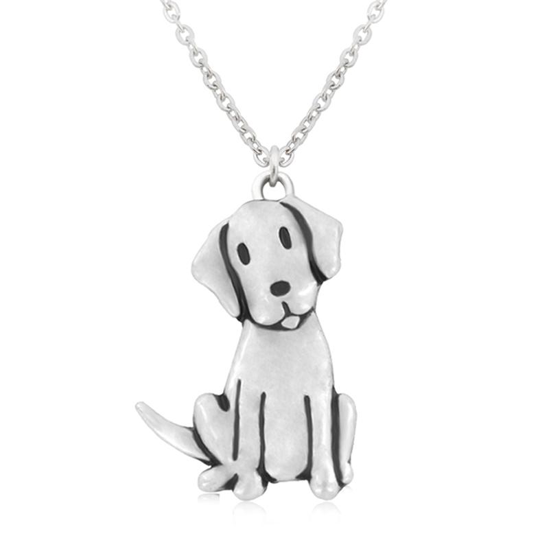 

New Fashion Cute Labrador Pendant Dog Necklace Women Jewelry Boho Stainless Steel Chains Couple Necklaces Choker Boyfriend Gift