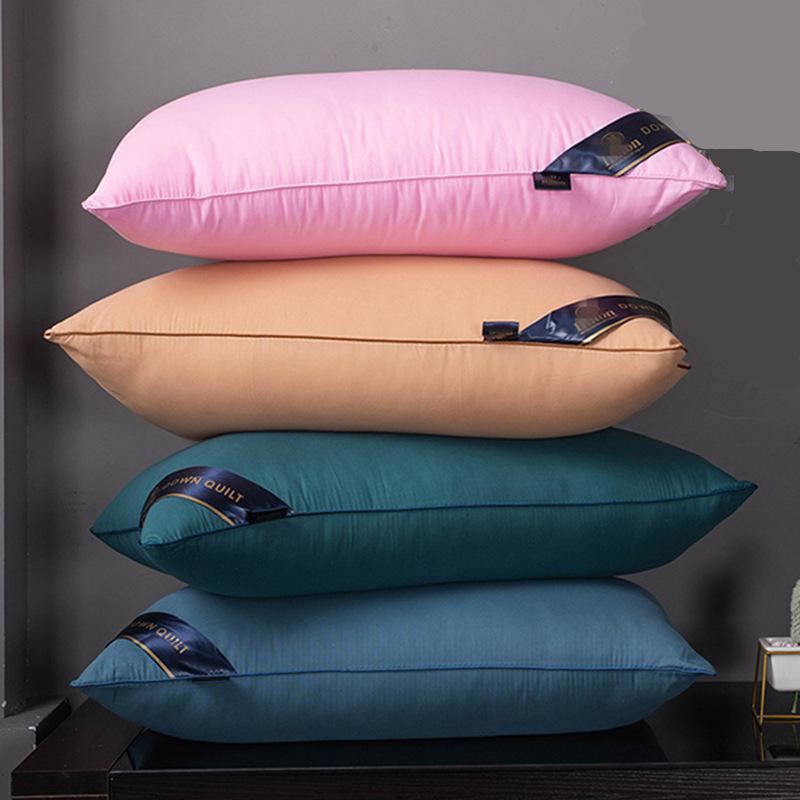 

WAZIR 48*74cm Thickened Feather Pillow Down Velvet Pillow Core Bedding Set Solid Color Inner Hotel Bedroom Home Textile