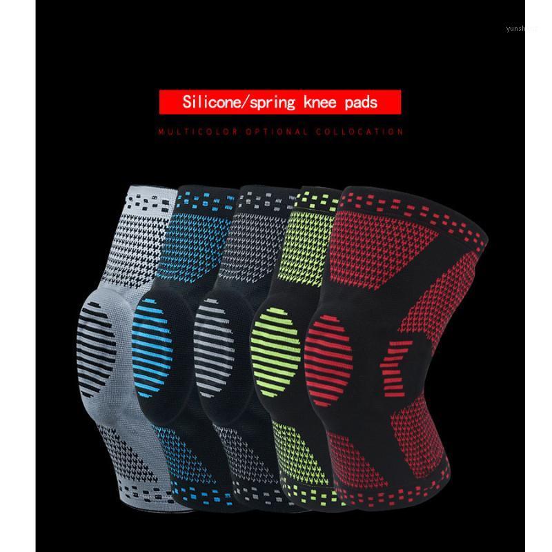 

1 PCS Knee Support Unisexy Knee Protector Brace Silicone Spring Pads Sports Knitted Compression Elastic Sleeve Support1, Green