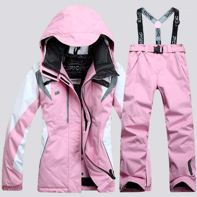 

New Women' Ski Suit Ski Jacket + Pant Scrawl Style Female Snowboarding Set Snowboarding Coat and Trousers Women Suit1, Picture product
