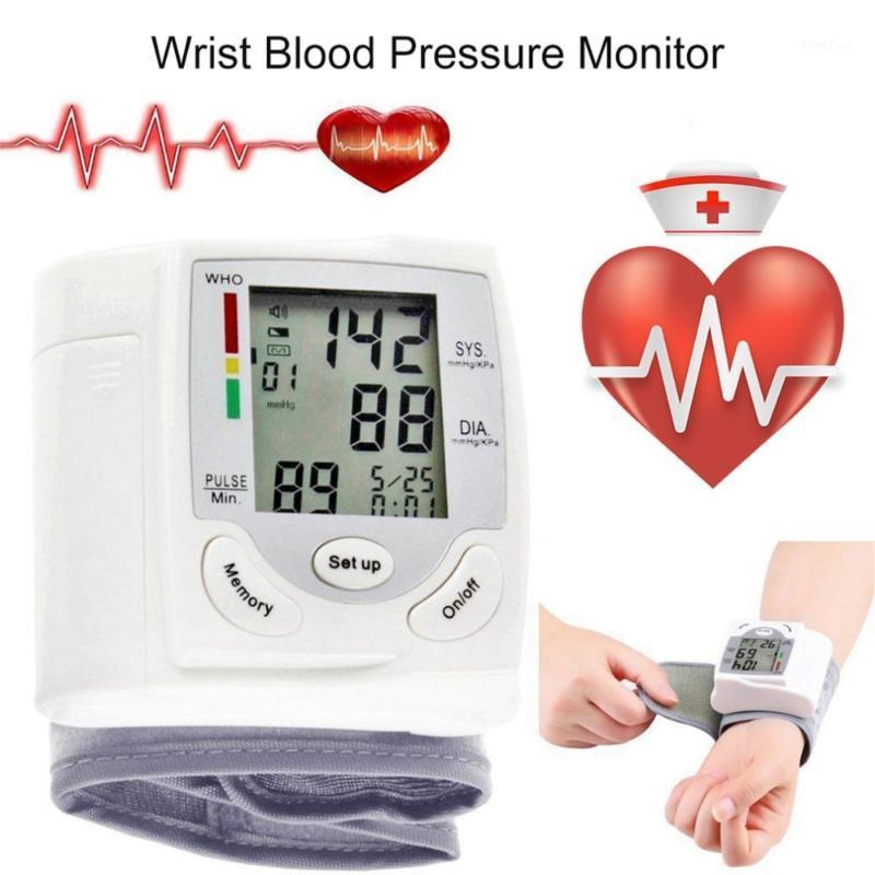 

Automatic Digital LCD Display Wrist Monitor Heart Beat Rate Pulse Meter Measure White Convenient Carry Massager 2020 Hot Selling1