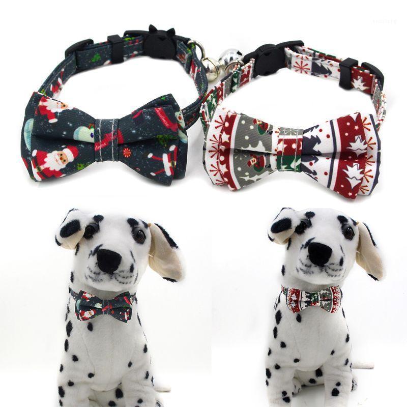 

Adjustable Christmas Dog Pet Collar Tartan Plaid Christmas Bow Tie Cute Decor1