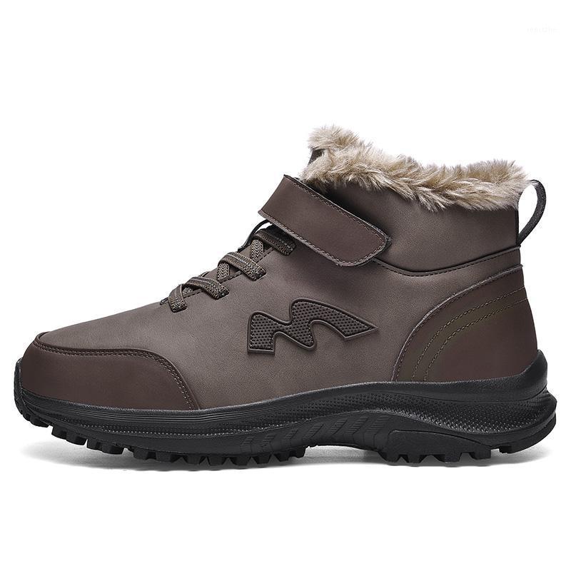 

New Hipster Winter Couple Bonga Cotton Snow Boots Microfiber&PU Hook & Loop Ankle Platform Womens Boots Waterproof Non-slip Shoe1, High quality