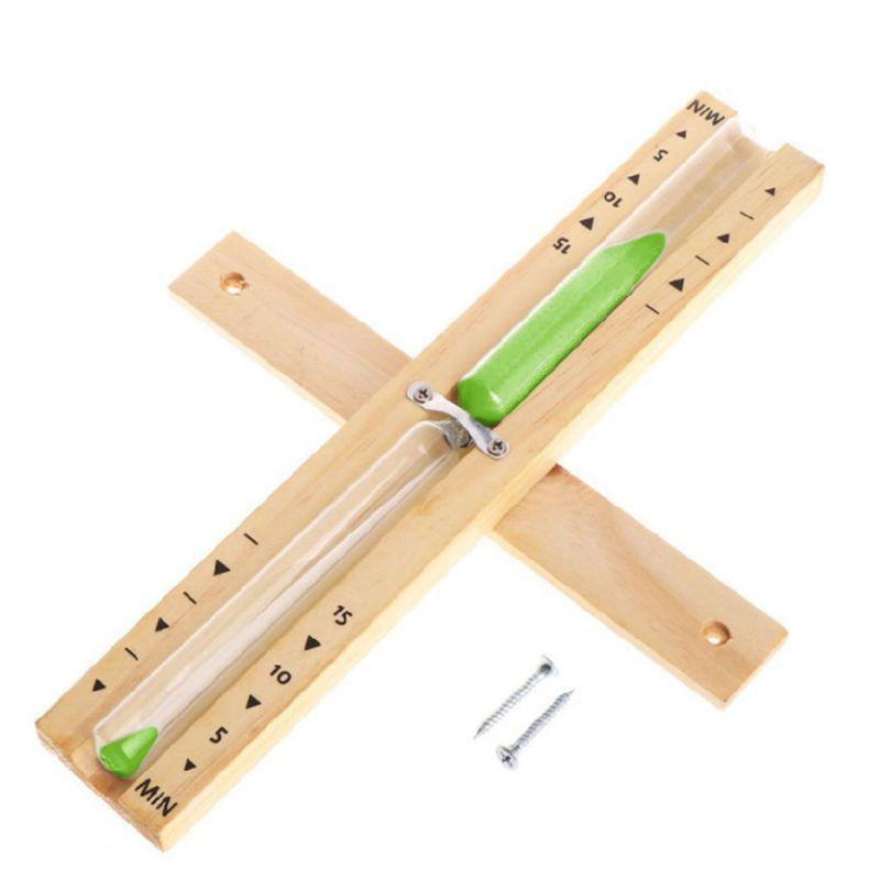 

Wooden Sauna Hourglass Wall Mounted Rotating 15mins Sandglass Clock Timer 090D