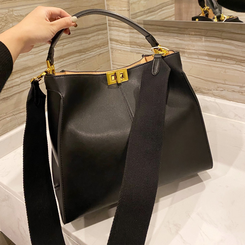 

Women Luxurys Handbag Purse Genuine leather Shoulder Bags Designers Lady Shop Tote Bag Classic Spin Lock Removable Wide Strap Size 30*27cm, Box