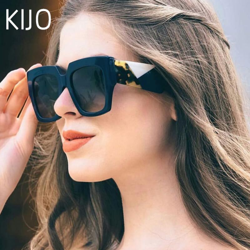 

Sunglasses 2021 Double Eleven Square Oversized Women Designer Gradient Sun Glasses Big Frame Vintage Eyewear