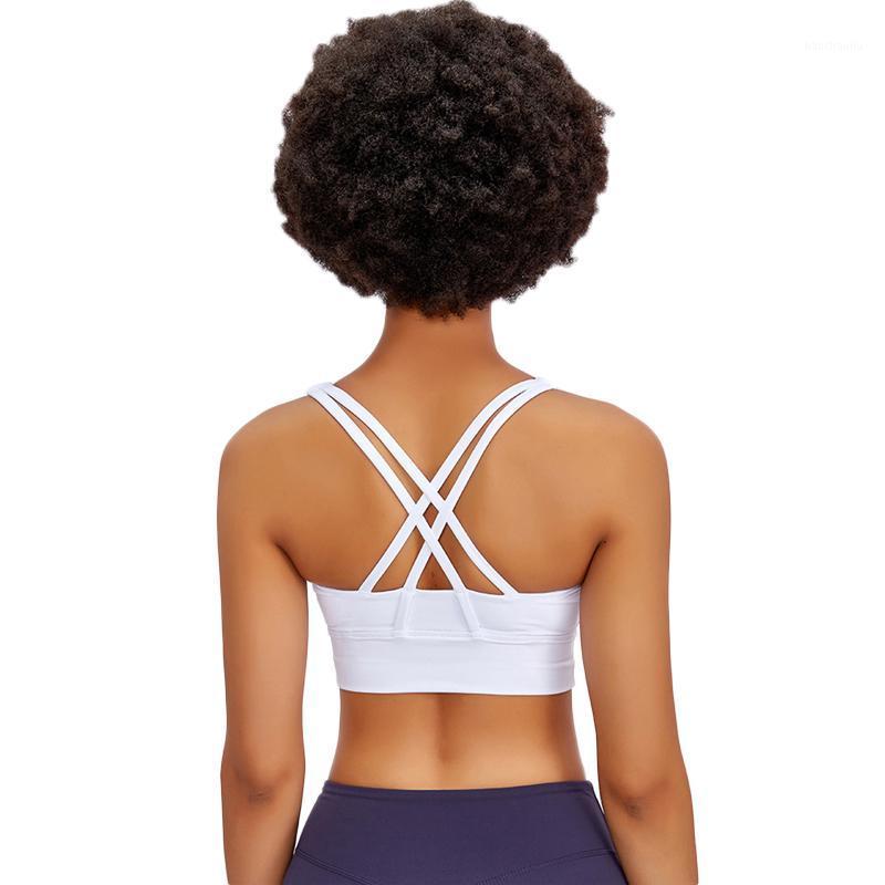 

Wholesale women sports bra Women Longline Active Gym Workout Back Wrap Crop Bra Top1, Black