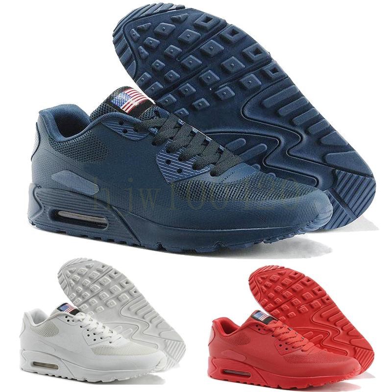 

2020 hot sell 90 HYP QS USA flag Sneaker for Men & Women Lover trainer designer Running Sport Shoes, Color 1